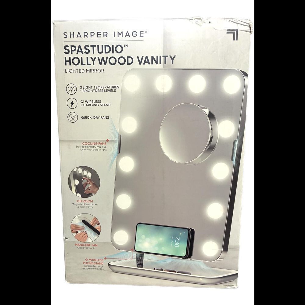 Sharper Image SpaStudio Hollywood Vanity Mirror with Fans